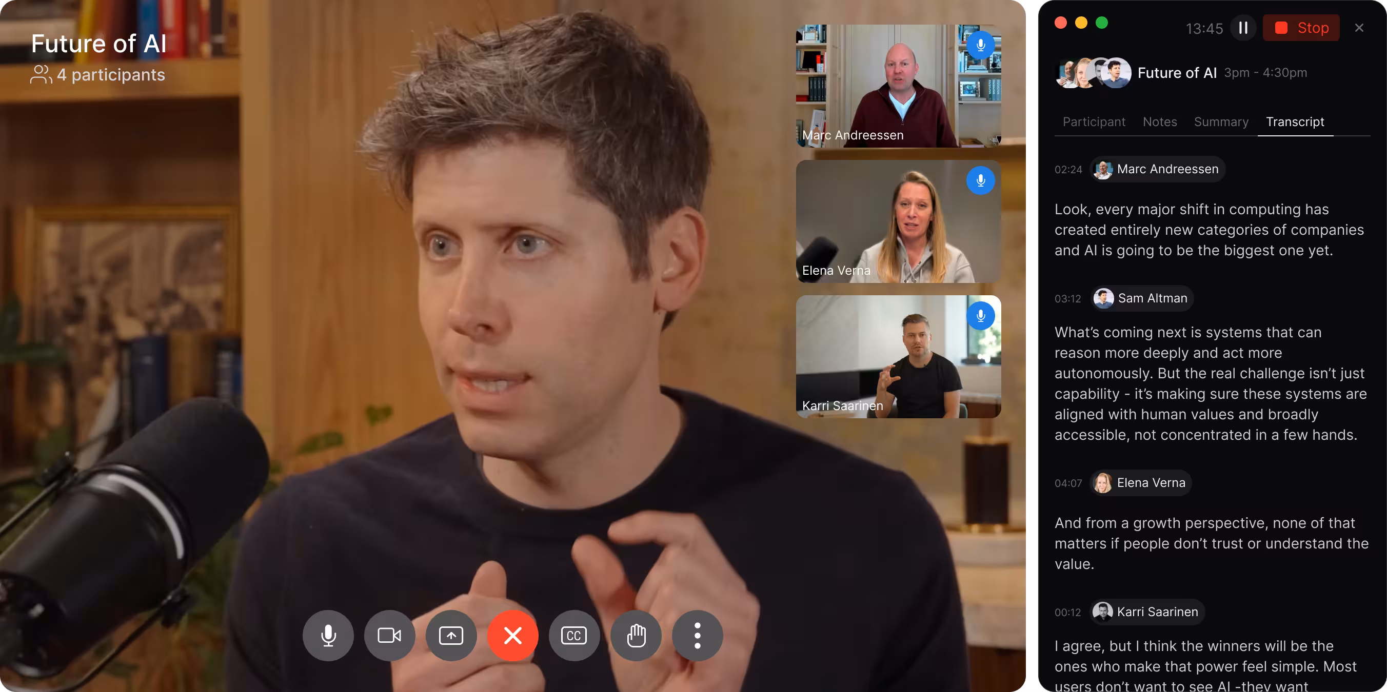 table meeting summary